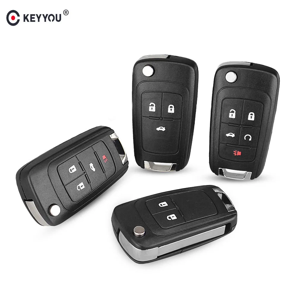 

KEYYOU 2/3/4/5 Button Car Remote Key Shell Case For Opel Vauxhall Insignia Astra Zafira For Chevrolet Cruze Buick Fob Key Cover
