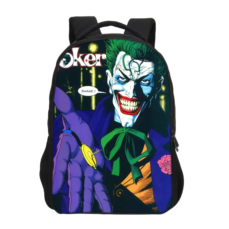 VEEVANV Batman Clown Joker School Bags Children Backpack Fashion Printing Laptop Shoulder Bag