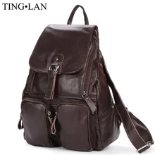 Frauen Aus Echtem Leder Rucksäcke Marke Damenmode Rucksäcke Für Jugendliche Mädchen Schultaschen Echt Leder Reisetaschen Mochila