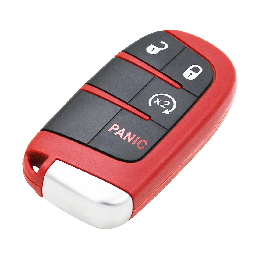 Новая замена 3+ 1/4 кнопки дистанционного оболочка для Smart ключа чехол для Chrysler 300 Для Dodge Challenger, Charger Dart Durango для Jeep красный