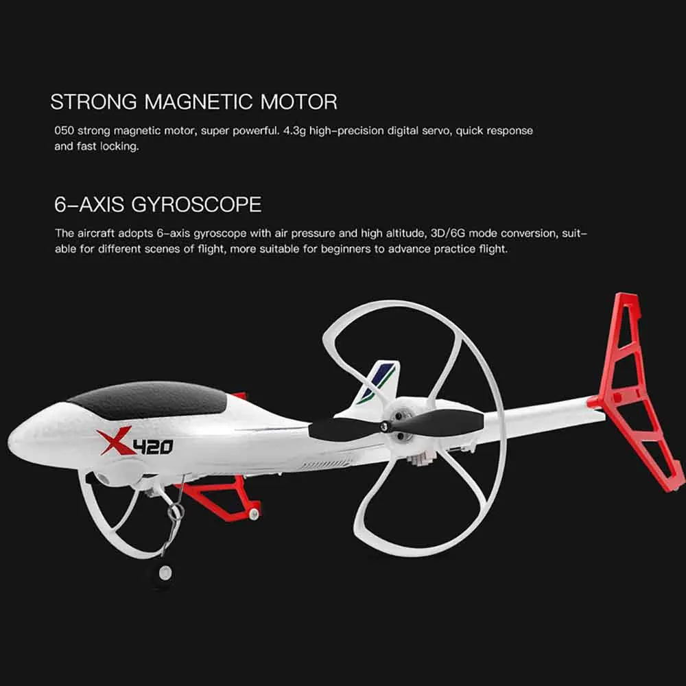 Новый Wltoys XK X420 RC самолет 2 4 г 3D/6 6CH 420 мм взлет посадка EPP аэробный пульт