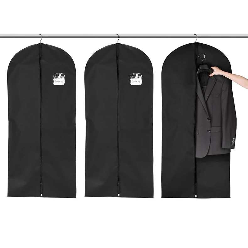 Черный чехол для одежды, подвесной мешок для хранения одежды, пылезащитный чехол для одежды, чехол для пальто, чехол для костюма Erkek Монт Кабан, пылезащитный чехол