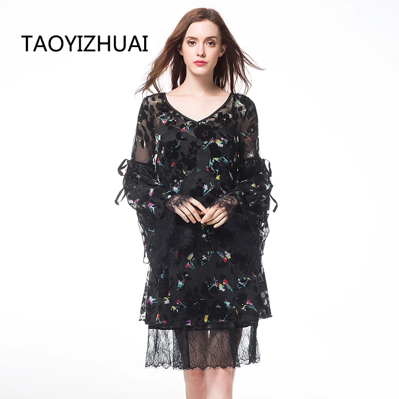 Женское асимметричное платье из полиэстера TAOYIZHUAI комплект двух предметов с v