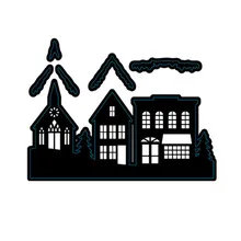 InLoveArts New 2019 Village with Snow Metal Cutting Dies for Dies Scrapbooking Card Making DIY Album Embossing Die Crafts