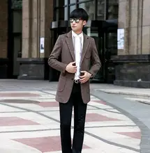 Wool coats men’s clothing coffee 2017 autumn winter business casual woolen coat men overcoat suit collar plus size outerwear