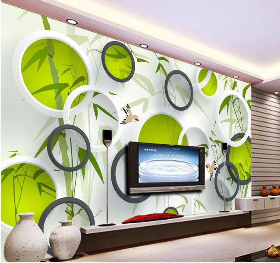 

Custom any size Bamboo Bird 3D TV backdrop mural 3d wallpaper 3d wall papers for tv backdrop