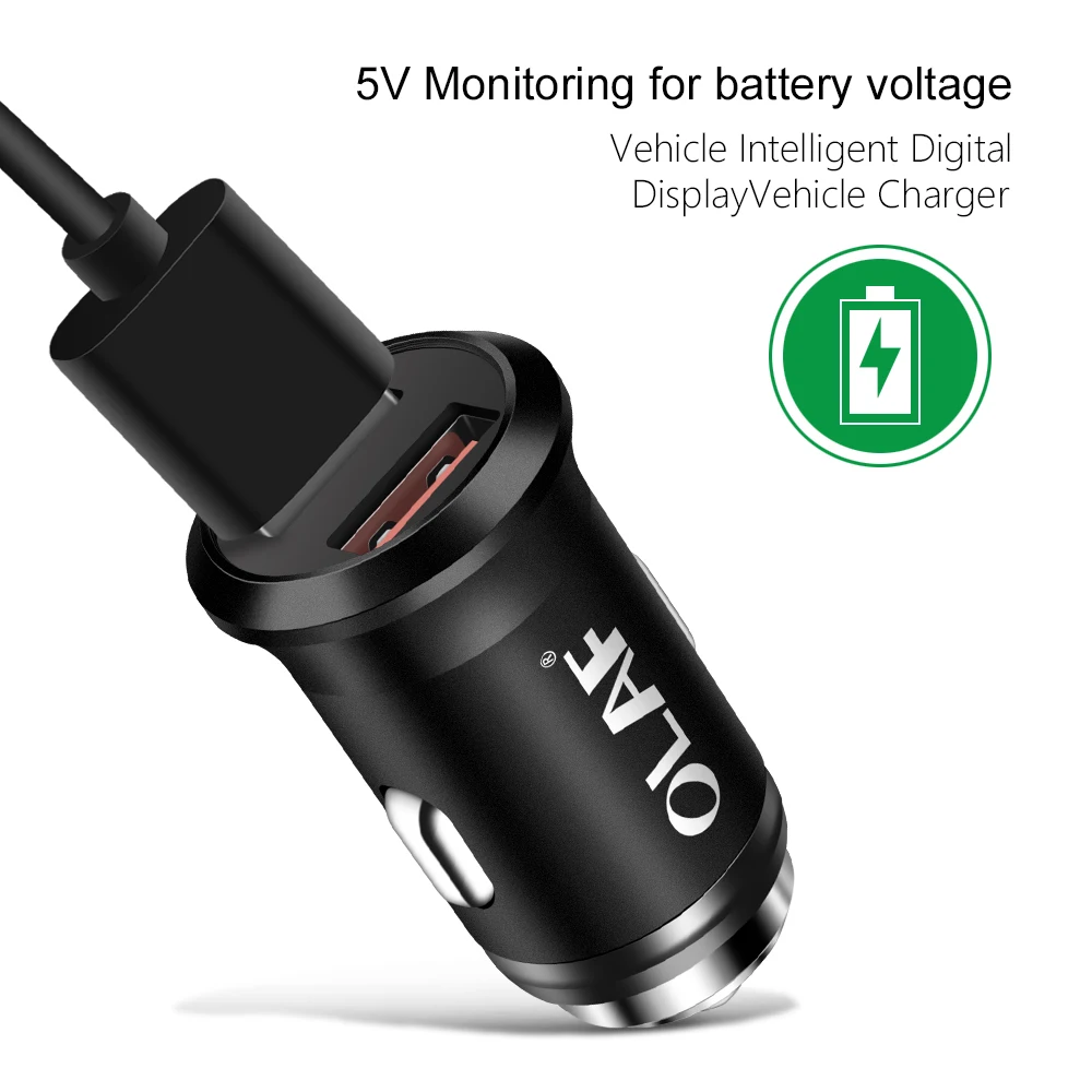 أولاف المزدوج USB شاحن سيارة ل الهاتف المحمول أقراص GPS 2.4A سريع تهمة USB شاحن في سيارة ل سامسونج Xiaomi هواوي سيارة-شاحن