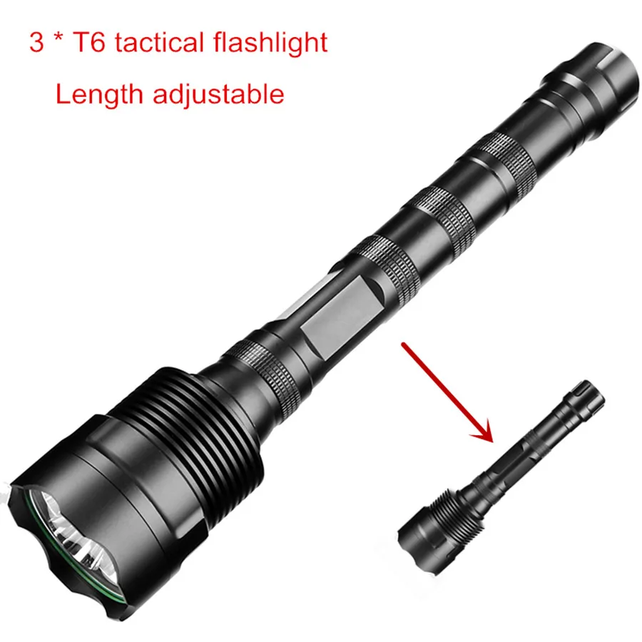 Мощная светодиодная вспышка Sofirn C15 18650 3 * Cree XML T6 Военная Тактическая для