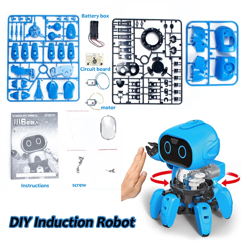 DIY сборка RC робот дистанционный умный индукционный блоки роботов игрушка жест