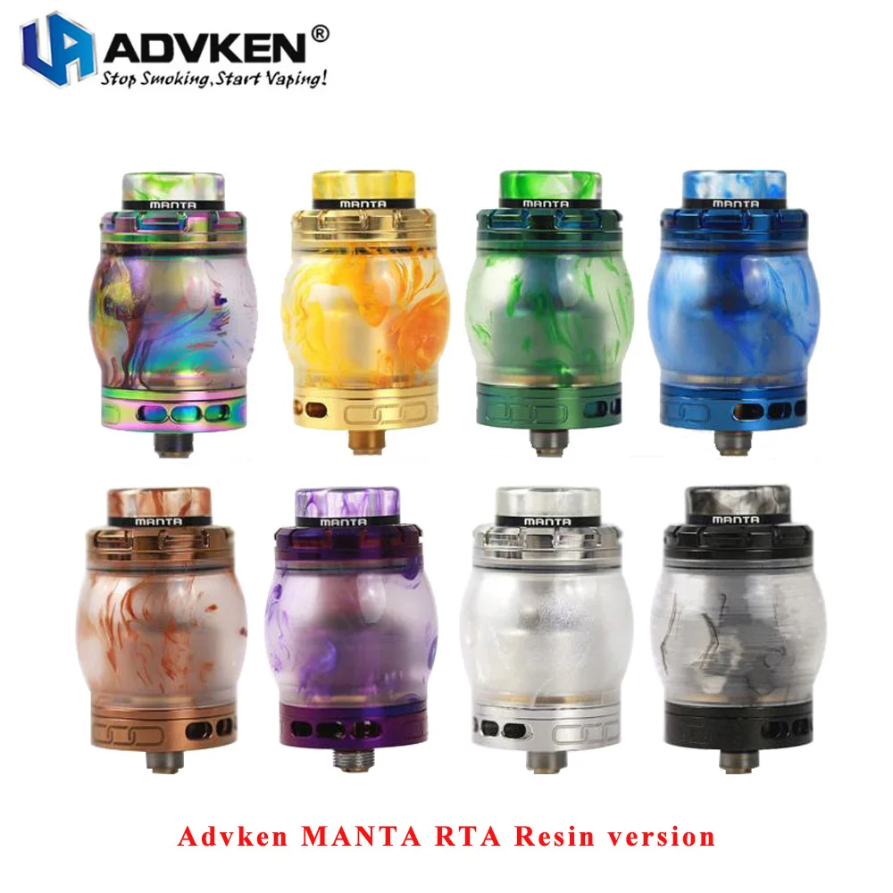 Новые цвета ADVKEN Manta RTA 5 мл/3 мл 24 мм большое отверстие для заправки электронных