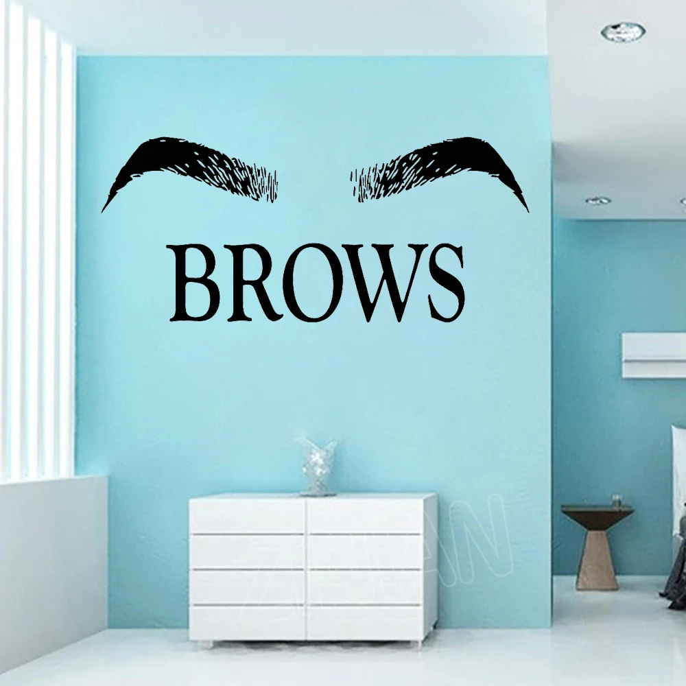 Eyelashes Lashes Extensions Vinyl Decal Wall Stickers Eyebrows Brows