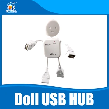 

USB 2.0 Hub 4 Ports Portable Doll USB Hub 480 Mbps Mini High Speed Hub USB Splitter Adapter For PC Laptop