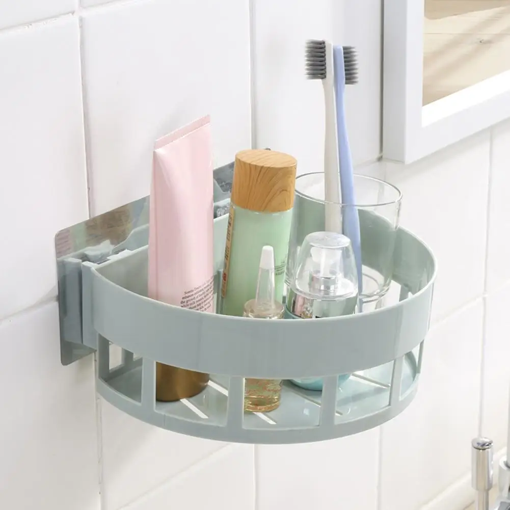 

Hot Semi-Circle Shape Wall Mounted Storage Rack Holder Hanging Shelf Bathroom Tool