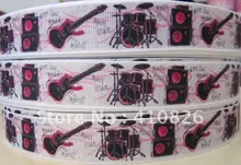 Q&N ribbon wholesale/OEM 7/8inch 22mm Musical Instruments printed grosgrain ribbon 50yds/roll free shipping