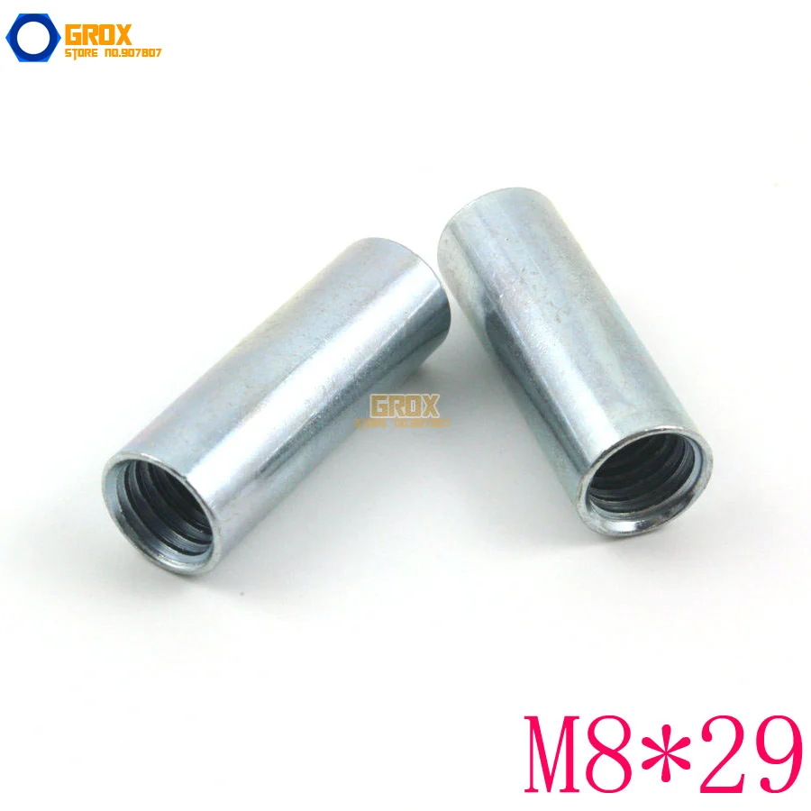 30 Pieces M8*29mm Round Rod Coupling Nut Galvanized in Nuts from Home