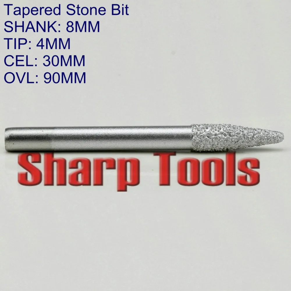 4 Mm Conique Diamant Fritté ballnose 4 mm//routeur CNC Bits