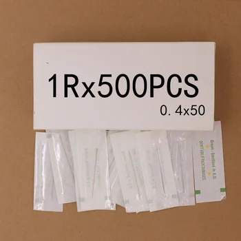 

500Pcs Single Tattoo Needles For Cosmetic Tattoo Makeup Independent Package 1RL Eyebrow Tattoo Needles For Permanent Makeup