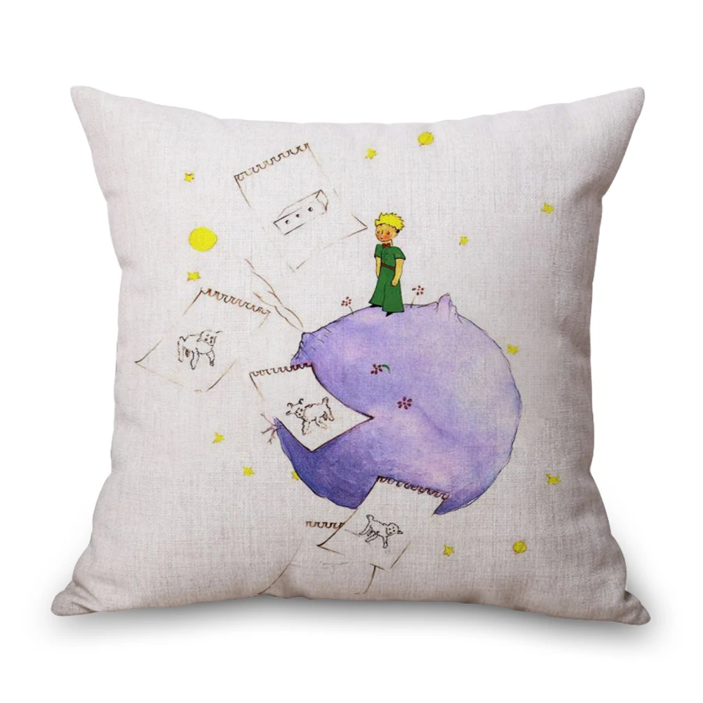 Маленькая наволочка для шеи Le Petit Prince, постельное белье, дорожные подушки, накидка для дивана, подушка для сиденья, декоративная подушка для дома, подарок - Цвет: Молочно-Белый