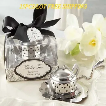 

(25 Pieces/lot) Wedding gifts for Guests of Teapot Tea Infuser Wedding favors for Bridal Shower Party Favor and tea Party Gifts