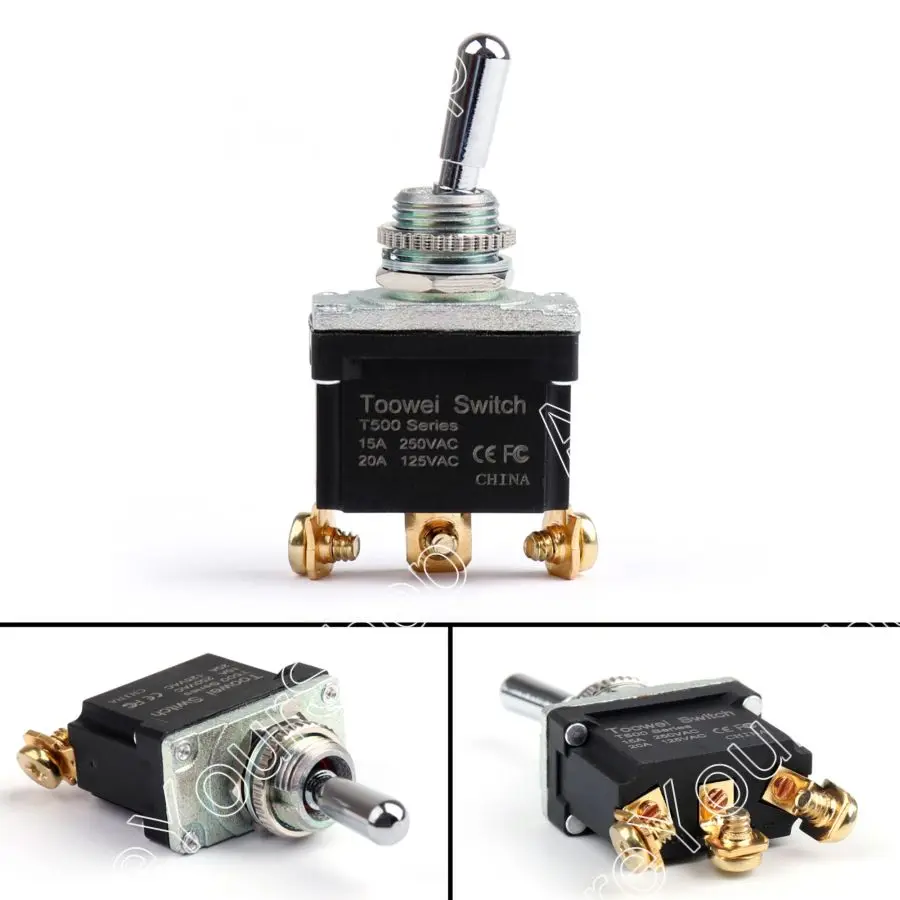 Rocker Toggle Switch (ON) ON SPST 3Pin Industrial Grade