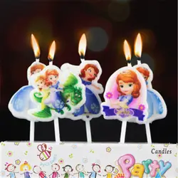 5 шт./лот Sophia товары для вечерние детский день рождения свечи Вечеринка украшения набор День рождения Свадебная вечеринка свечи для торта
