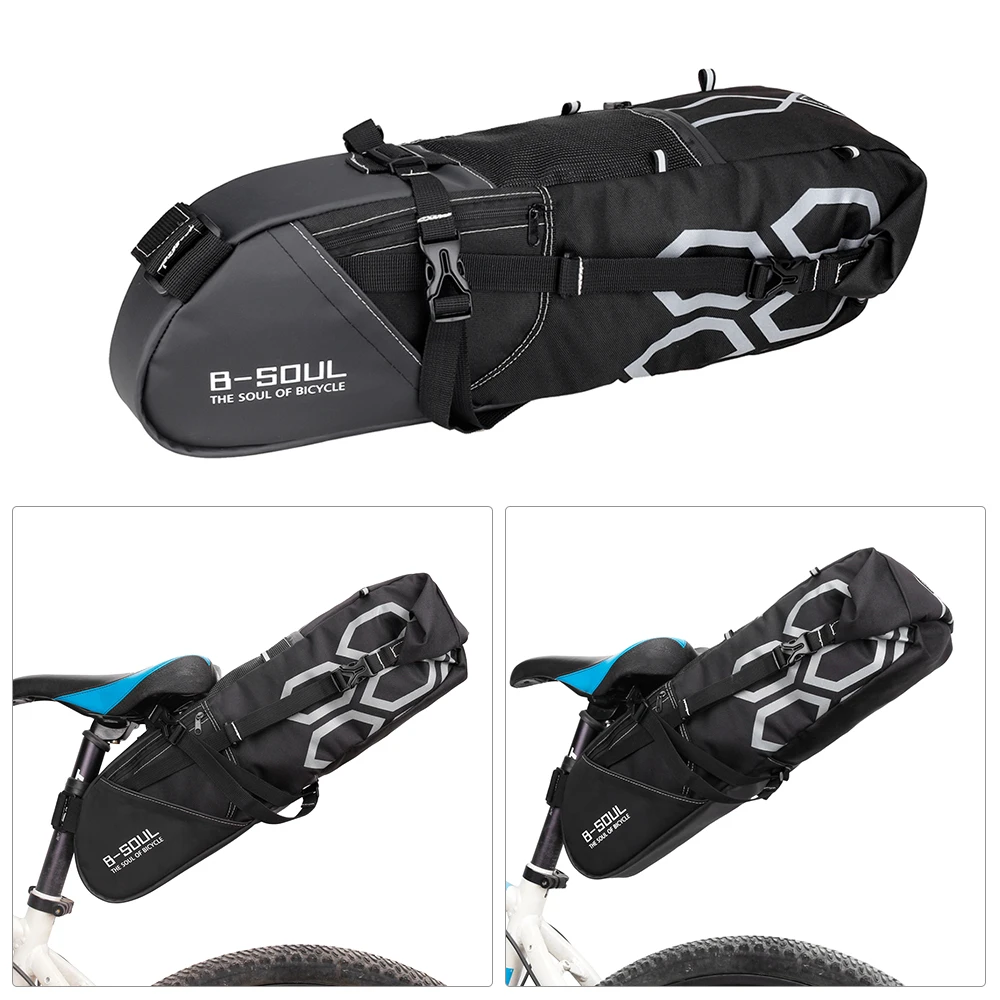 Discount B-SOUL 10L Foldable Waterproof 10L Bike Saddle Bag Large Capacity Tail Rear Cycling Bicycle Bag MTB Trunk Pannier Cycle Bag 1 Discount B-SOUL 10L Foldable Waterproof 10L Bike Saddle Bag Large Capacity Tail Rear Cycling Bicycle Bag MTB Trunk Pannier Cycle Bag 1
