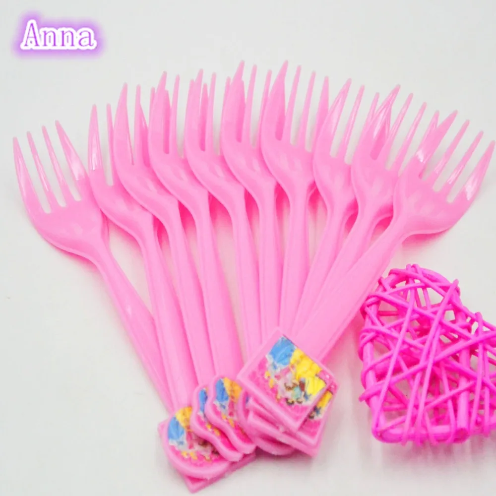

10pcs Disneyprincess Cinderella/Ariel Plastic fork Birthday/Christmas/Festival princess Party Decoration princess Party Supplies