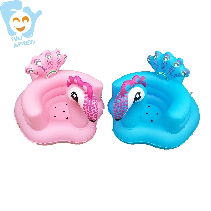 

Inflatable Peacock Baby Seat Swimming Float Inflatable Water Toys Fun Pool Floats Inflatable Raft Boia Piscina