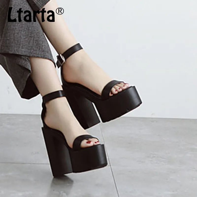 

LEOPARD LAND 2019 14.5CM Women Platform Summer Sandals Thick Heels Sandals Platform Casual Russian Shoes Drop Sale JXQ-A1673