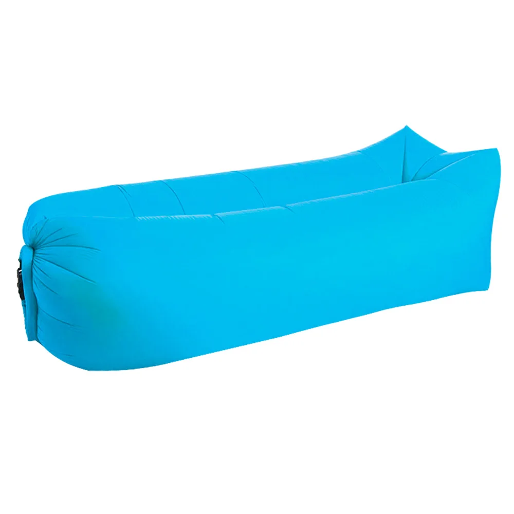 Ультра легкий спальный мешок на воздухе спальный мешок шезлонг Laybag ленивый мешок воздушный диван для отдыха надувной воздушный стул кемпинг спальный мешок - Цвет: skyblue square