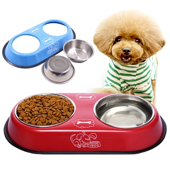 Dog Stainless Steel Travel Feeding