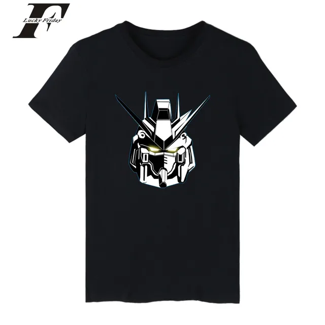 LUCKYFRIDAYF GUNDAM Tee Shirts Short Sleeve Japan Animation Model Funny