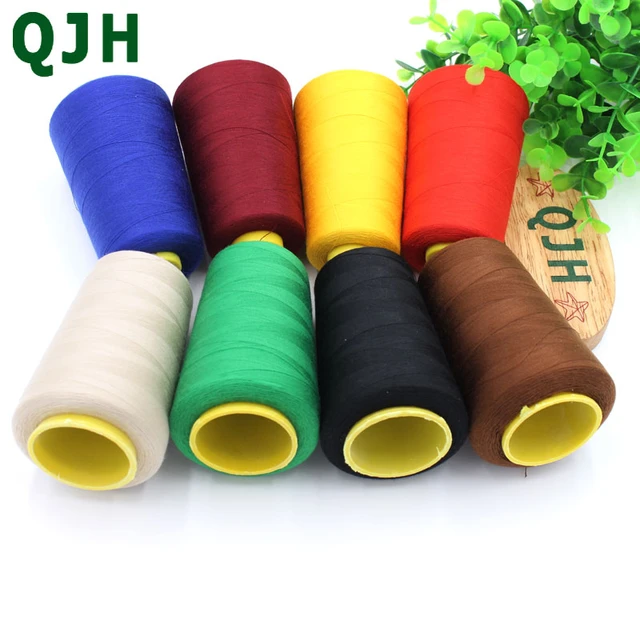 402 Sewing thread 8000 yards polyester black and white thread household  high speed flat bed sewing machine thread large roll