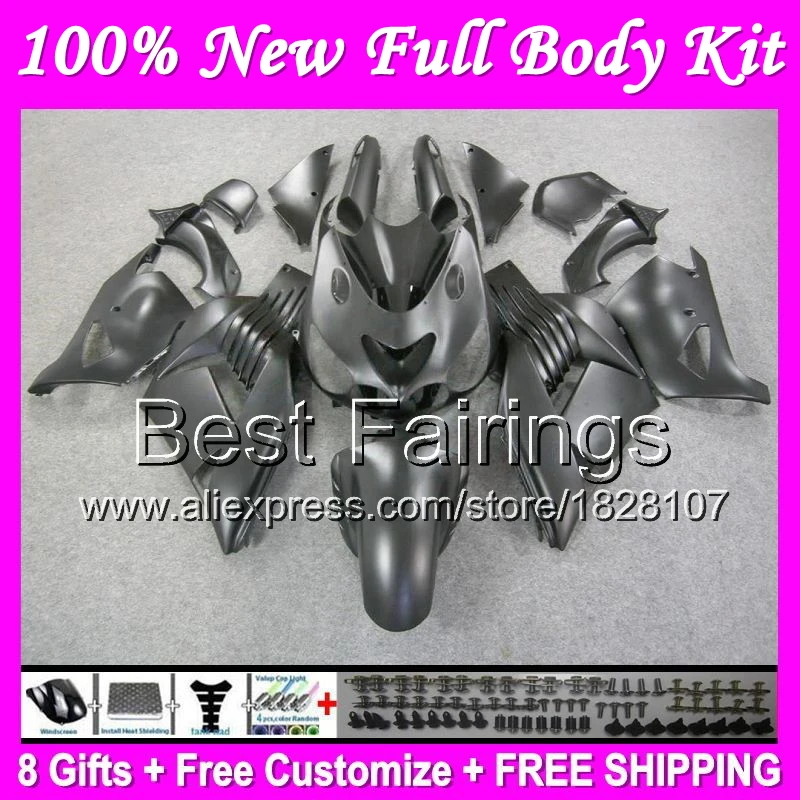

Fairing For KAWASAKI NINJA ZX14R Flat black ZX-14R B30 ZX 14R 06 07 08 09 10 11 Matte black 2006 2007 2008 2009 2011 +Decal