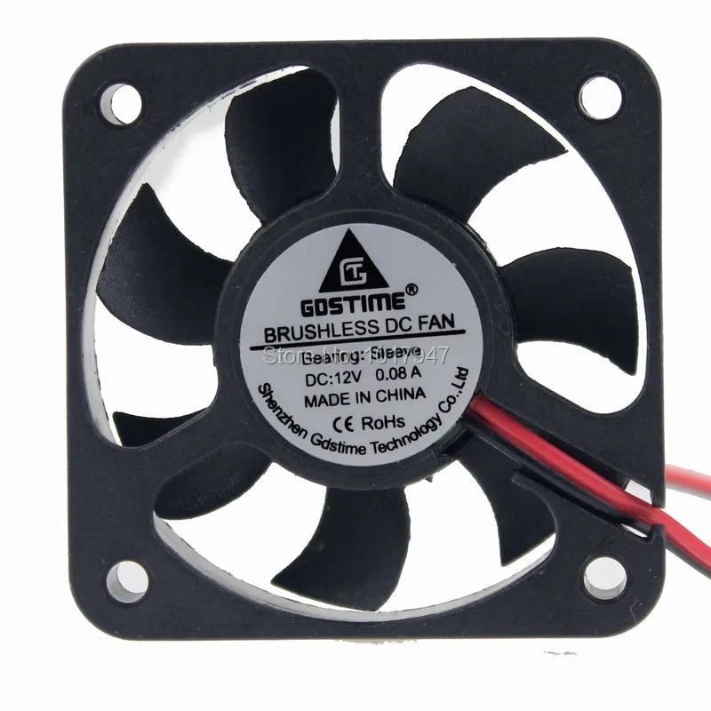 

10 PCS/LOT GDT DC 12V 2P Brushless Cooling Fan 50mm 10mm HOT SALE