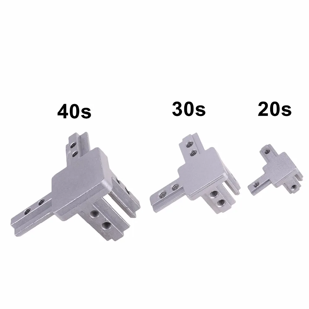 3-Way End Corner Bracket Connector for T slot Aluminum Extrusion Profile /3030/4040 series(Pack of 4, with screws