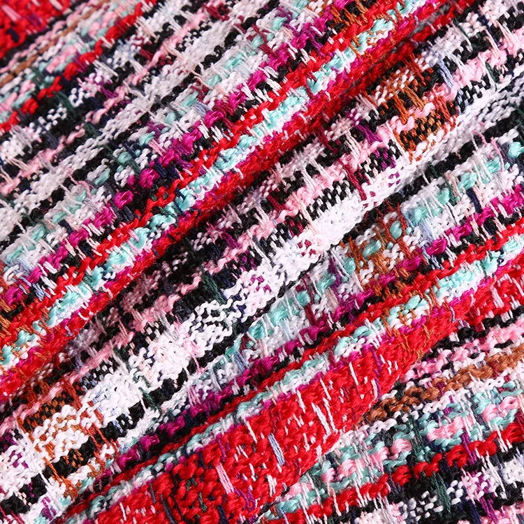 Шерстяное твидовое пальто из окрашенной пряжи сезон осень зима fabrics 410gsm|Ткань| |