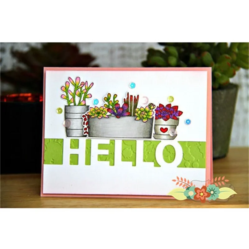 

Hello Words Metal Cutting Dies Stencils For Card Making Decorative Embossing Suit Paper Cards DIY Dies Scrapbooking New 2019