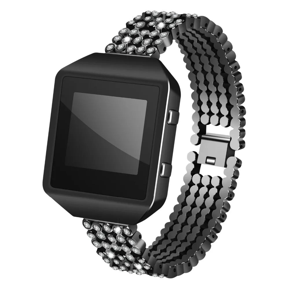 

For Fitbit Blaze Bands,Joyozy Replace The Wristbands Bling+Stainless Steel,Fitbit Blaze Bands,Silver,Rose Gold,Black