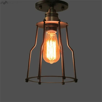 

JW_Vintage Ceiling Lamps Iron Light Fixtures Country Classic Living Room Bedroom Cafe Retro Decorative Ceiling Light Sconces