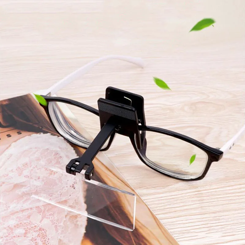 Glasses Clip Magnifier 1.5X 2X 2.5X 3X 4 Group Lens Magnifying Glass Jewelry Identification Watch Repair Tool Magnifying Glass