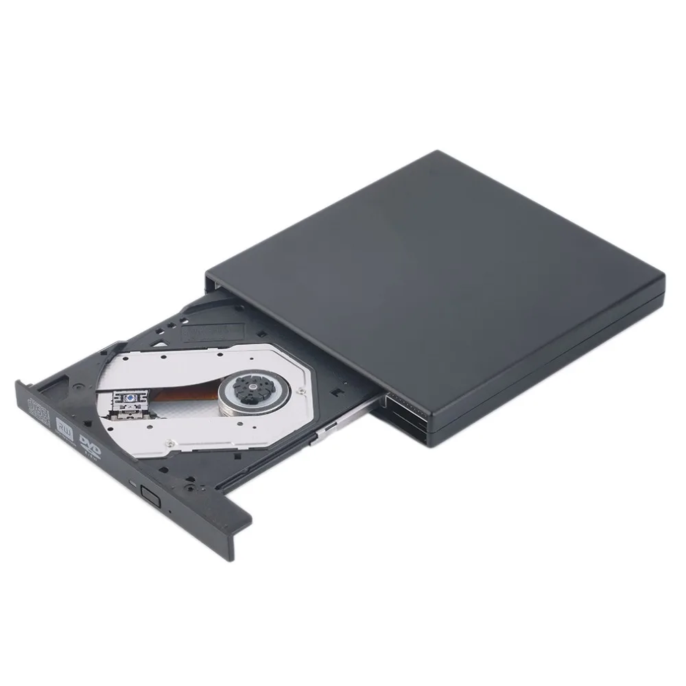 В наличии! Ультравысоком тонком USB 2,0 нагрузки оптический CD RW DVD плеер привод горелки для ПК/Mac Новые