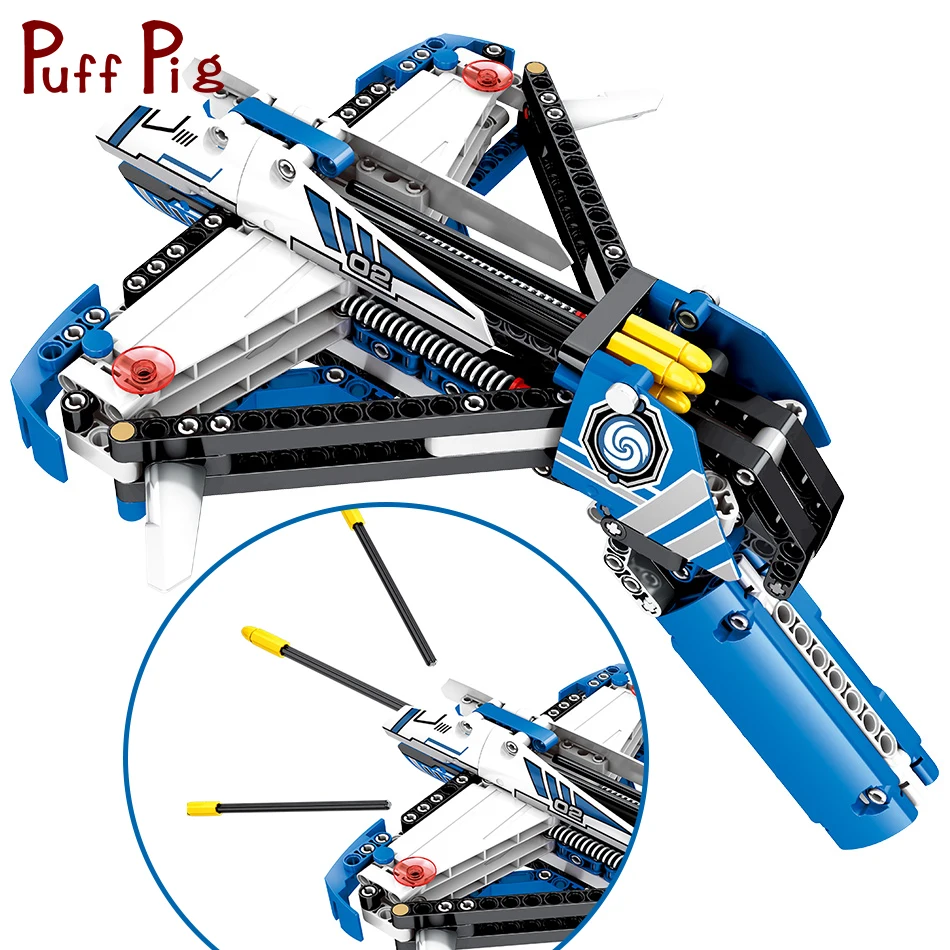 

322pcs Military Crossbow Arrow Safe Simulated Shooting Toys For Children Building Blocks Zabawki legorreta Technic Bricks