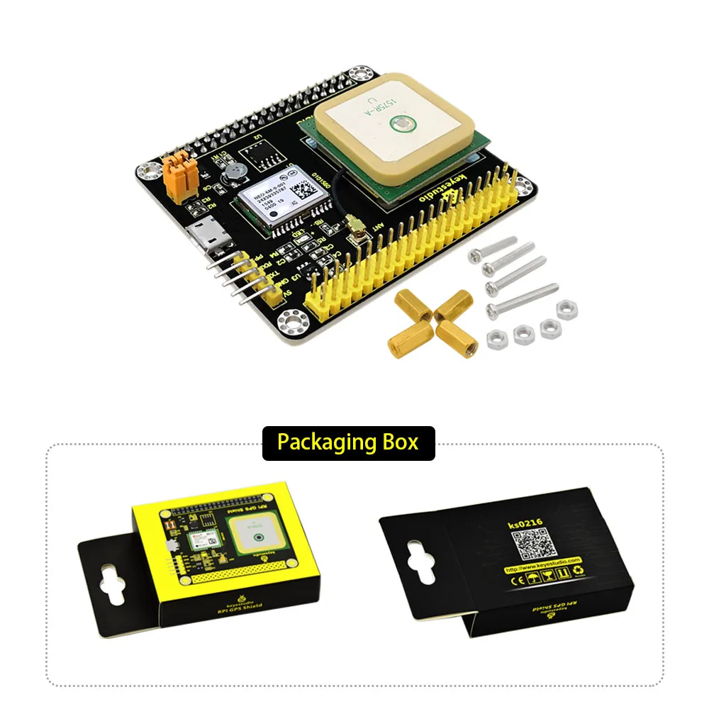 Плата расширения Keyestudio с GPS экраном и антенной для Raspberry Pi 3/CE|shield gps|shield raspberry pishield |
