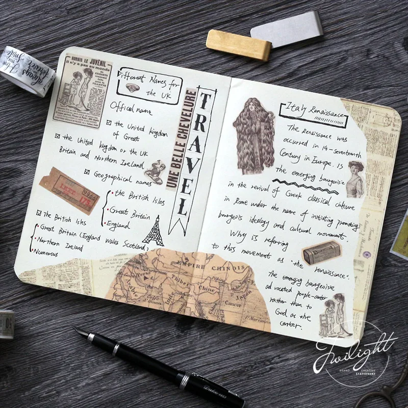

Mohamm Retro Newspaper Map Gothic Decorative Adhesive Tape Washi Tape DIY Scrapbooking Masking Tape School Office Supplies