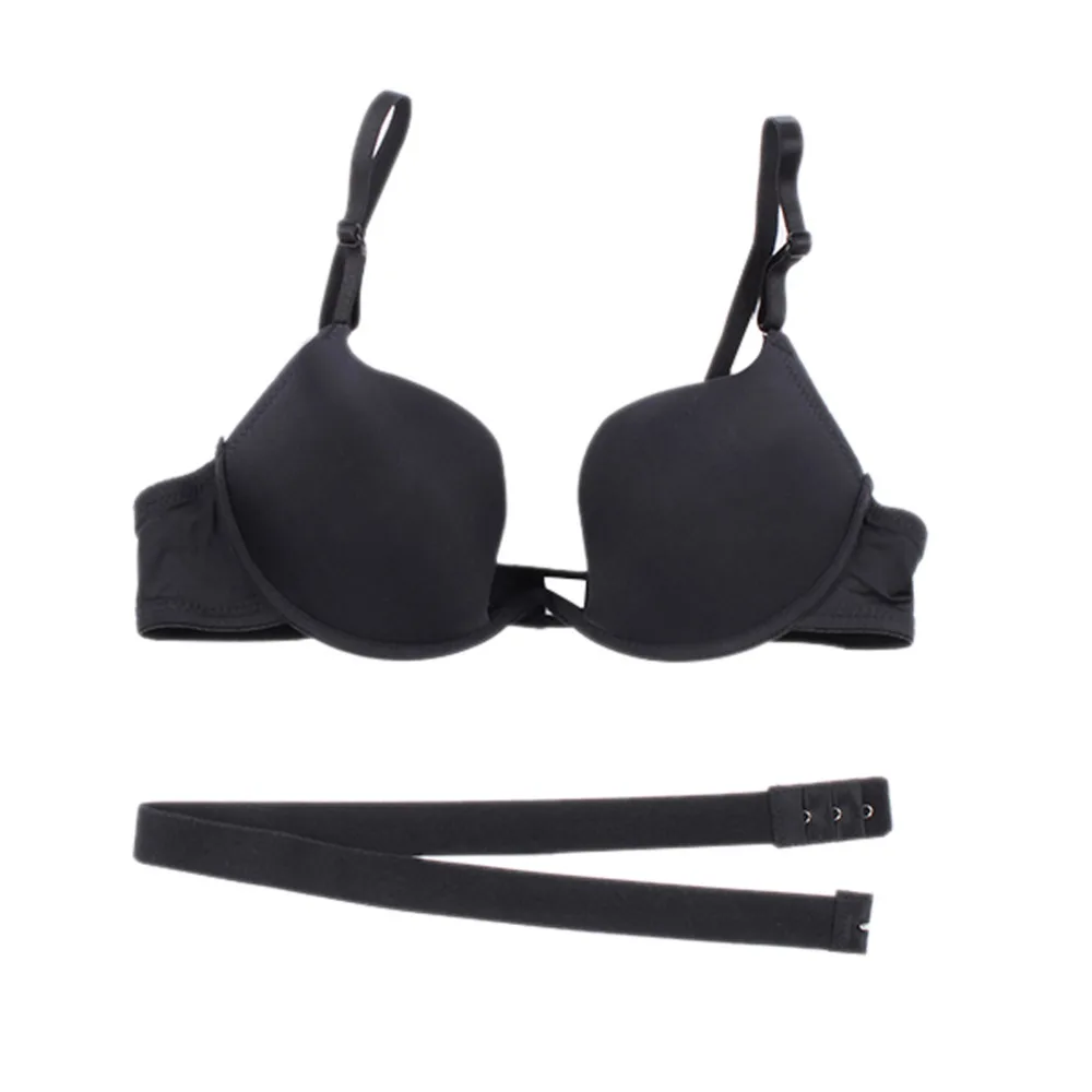 Push Up Bra Women's Low Back Bra Lace Glossy U Shape Backless Bra 38B Black  Womens Bras No Underwire Pack : : Clothing, Shoes & Accessories