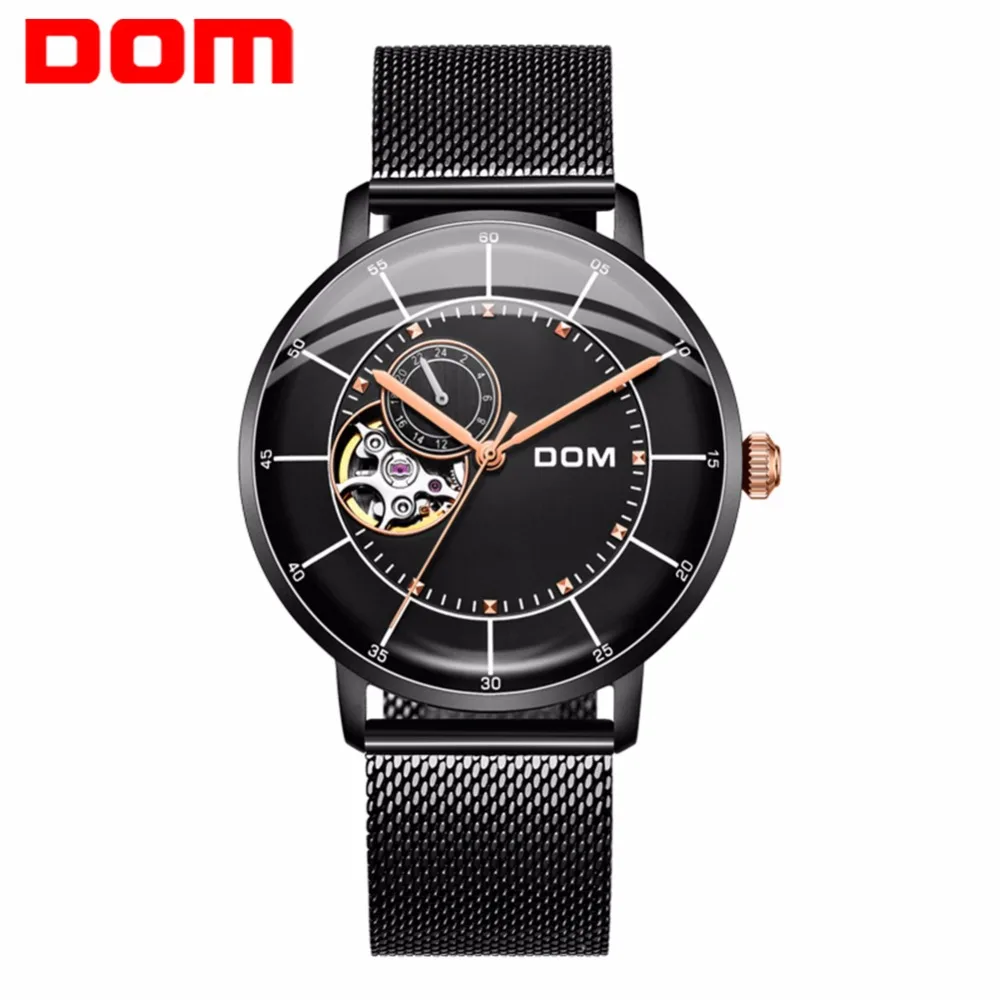 DOM Mechanical Watches Men Skeleton Watch Automatic Mechanical Mens Watches Waterproof Self-winding Clock Stainless Steel M-8119 DOM Mechanical Watches Men Skeleton Watch Automatic Mechanical Mens Watches Waterproof Self-winding Clock Stainless Steel M-8119