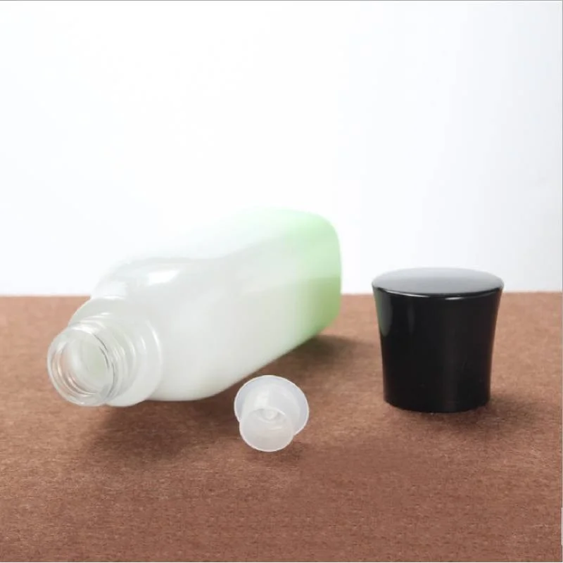 Квадратный Стекло пустая бутылочка с распылителем емкость для косметических средств эмульсия для тонера Пресс насоса бутылки для многоразового использования баночка для крема, 6 шт