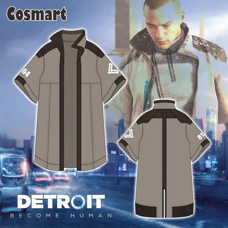 

Hot Game Detroit Become Human Markus cosplay Costume Coat Incarnated As A Human Daily Wear New 2018 freeship