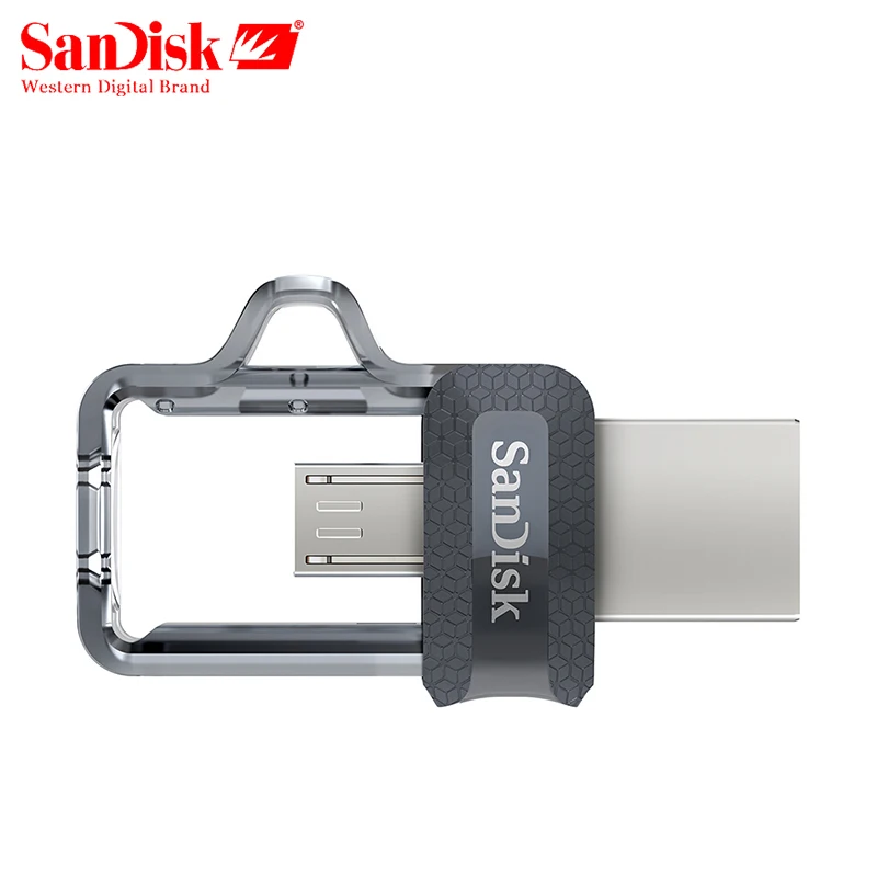 Sandisk USB флэш-накопитель 128 Гб 64 ГБ 32 ГБ оперативной памяти, 16 Гб встроенной памяти, двойной OTG флеш-накопитель высокого Скорость памяти U диск Micro USB3.0 карты SDDD3 для телефона или ПК с ОС Windows